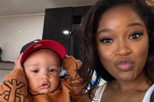 keke palmer and her 1-year-old son selfie