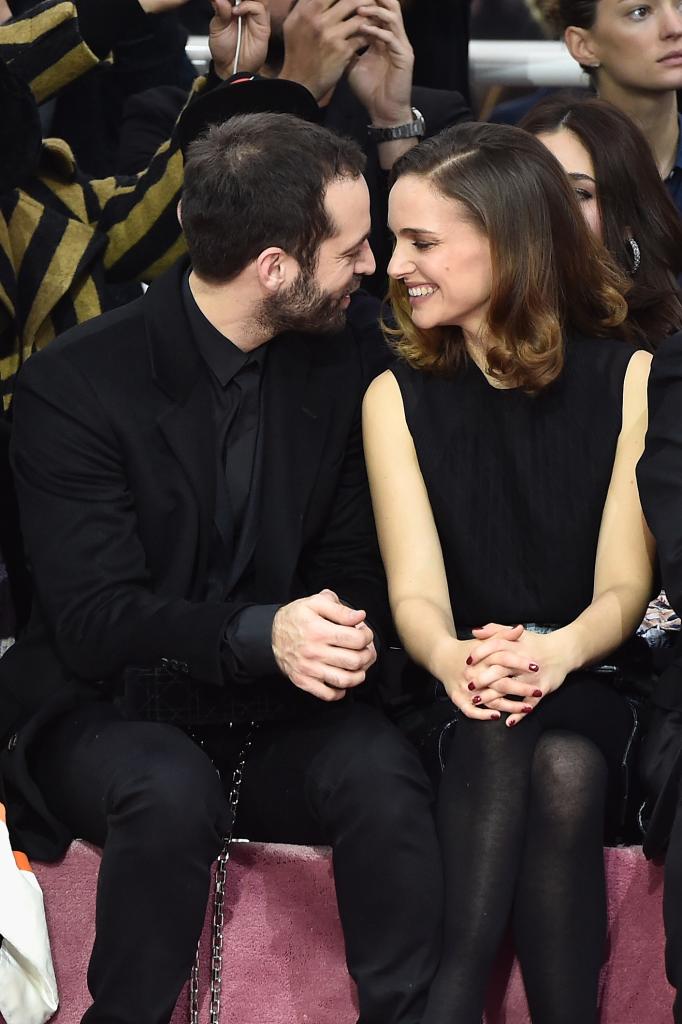 Benjamin Millepied and Natalie Portman lovingly staring at each other.