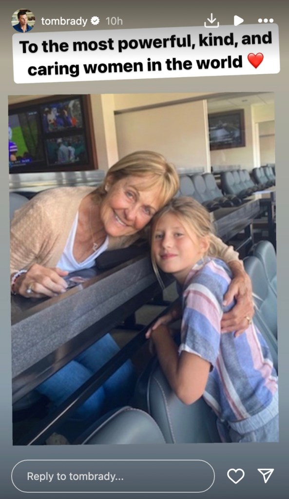 Tom Brady's daughter Vivian with her grandmother