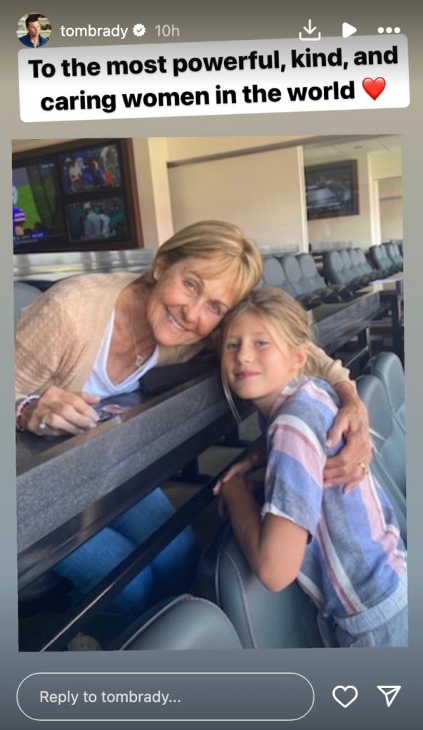 Tom Brady's daughter Vivian with her grandmother